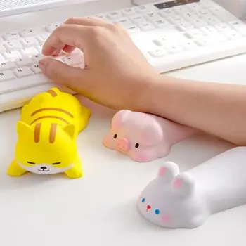 Cute китката почивка подкрепа за компютърна мишка клавиатура карикатура форма офис десктоп ергономични подлакътник доставки - Изображение 1  