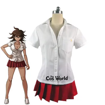 Danganronpa 2: Сбогом отчаяние Akane Owari училище униформа риза рокля облекло аниме игри косплей костюми - Изображение 1  