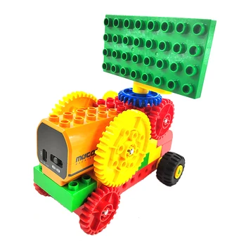 DIY 9656 Голямо образование градивен блок мощност функция RC мотор военен радар кола за 45002 деца робот кола Moc тухли играчки - Изображение 2  