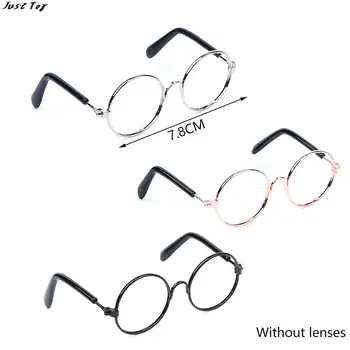 DIY кукла дресинг аксесоари високо качество 20 см EXO кукли очила 3 цвят кръгла рамка Lensless очила играчка миниатюрни очила - Изображение 1  