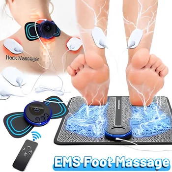Electric EMS Foot Massager Pad Relief Pain Relax Feet Acupoints Massage Mat Shock Мускулна стимулация Подобряване на кръвообращението - Изображение 1  