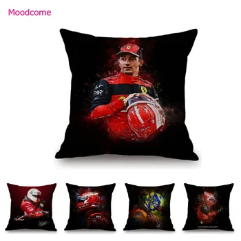 F1 Формула състезателна кола плакат изкуство памук бельо диван дома декорация изкуство хвърлят възглавница случай спортна кола възглавница покритие - Изображение 1  