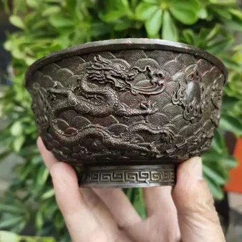 Five Dragon Bowl, изящни домакински занаятчийски декорации, стари изделия - Изображение 1  