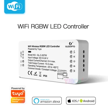 Gledopto Zigbee Smart RGBW LED Light Strip Безжичен WiFi контролер Работа с Tuya Smart Life APP Amazon Alexa гласов контрол - Изображение 1  