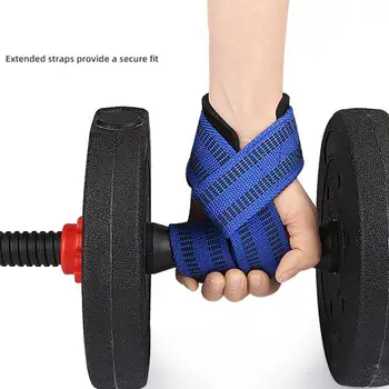 Hard Pull Wrist Lifting Straps Gym Power Training Hand Wrist Support Wraps For Вдигане на тежести Мъртва тяга & Фитнес тренировка - Изображение 2  