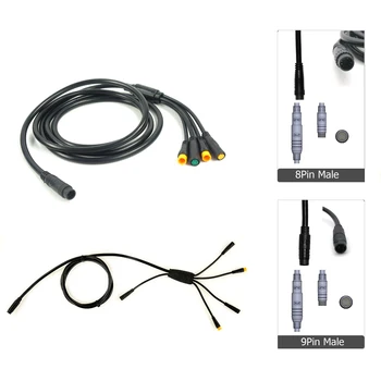 JULET водоустойчив кабел 1 до 4 проводник E-bike 1 в 4 автобус кабел за електрически велосипед контролер светлина Ebrake дросел дисплей - Изображение 1  