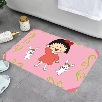 Kawaii килим Chibi Maruko Чан мат абсорбиращ баня баня против хлъзгане килим хол входна врата постелки Bedrooom кухня етаж - Изображение 1  
