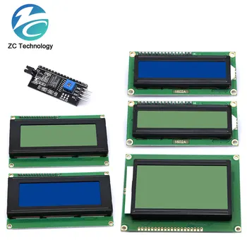LCD модул син зелен екран за Arduino 1602 2004 12864 LCD знак UNO R3 Mega2560 дисплей PCF8574T IIC I2C интерфейс - Изображение 1  