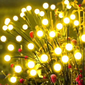 LED слънчева фойерверка светулка светлина открит градина декорация пейзаж светлини слънчева светлина захранва тревата лампи празник коледна лампа - Изображение 1  