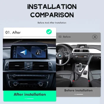 Linux система за BMW Серия 3 F30 F35 2013-2019 Автомобилно радио Безжичен Carplay Android Auto 10.25Inch NBT EVO мултимедиен плейър - Изображение 2  