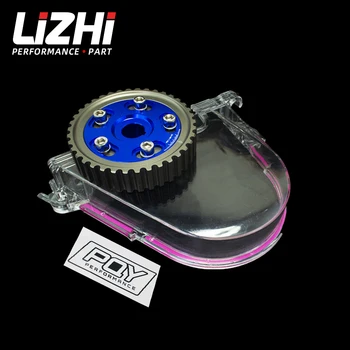 LIZHI RACING - Алуминиева камера Gear + Cam Cover ЗА 96-00 Civic D16Z D16Y С PQY СТИКЕР LZ6542B+6337 - Изображение 1  