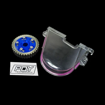 LIZHI RACING - Алуминиева камера Gear + Cam Cover ЗА 96-00 Civic D16Z D16Y С PQY СТИКЕР LZ6542B+6337 - Изображение 2  