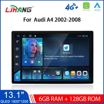 LJHANG Android 13 автомобилен мултимедиен плейър за Audi A4 B6 2000 - 2009 13.1 инчов автомобил радио стерео видео безжичен CarPlay автоматично аудио - Изображение 1  