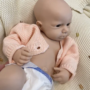 Loulou Boy/Girl 18Inch Bebê Reborn De Silicone Unpainted Full Body Silicone Reborn Dolls For Gift Corpo De Silicone Inteiro - Изображение 1  
