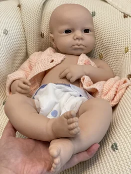 Loulou Boy/Girl 18Inch Bebê Reborn De Silicone Unpainted Full Body Silicone Reborn Dolls For Gift Corpo De Silicone Inteiro - Изображение 2  