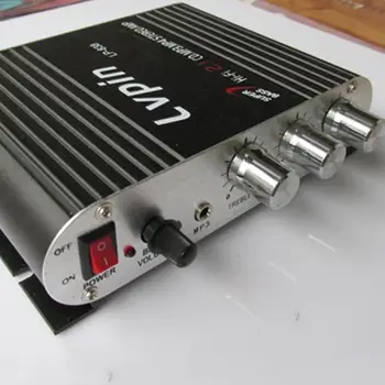 Lvpin838 стерео усилвател електроника стерео субуфер фина изработка 12V субуфер аудио усилвател полезен за пътуване - Изображение 1  