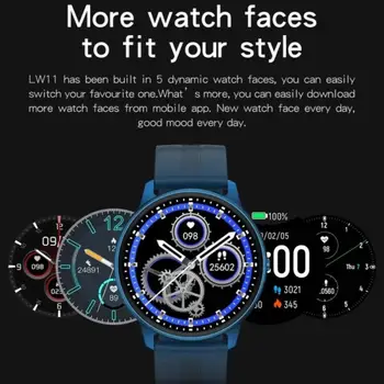 LW11 Смарт часовник 1.28 инчов TFT пълен сензорен цветен екран, призоваващ сърдечен ритъм сън монитор спортен модел смарт часовник за мъже - Изображение 2  