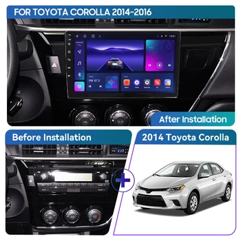 MAMSM безжичен CarPlay Android Auto радио за Toyota Crolla 2014 2015 2016 кола 4G мултимедиен плейър навигация GPS 2din 10 инча - Изображение 2  