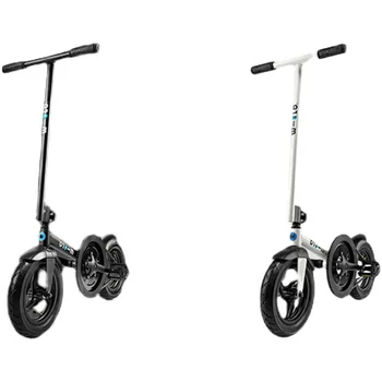 Micro Pedalflow Bike за мъже, стъпване напред, сгъване, стоене, фитнес, педали, колоездене, дебел велосипед - Изображение 2  