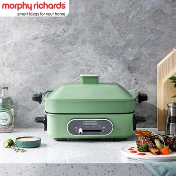 Morphy Richards MR9088 Електрическа готварска печка Тенджера за готвене на пара Яхния за пържене Тиган 1400W 3 Gear Firepower Кухненски уреди - Изображение 1  
