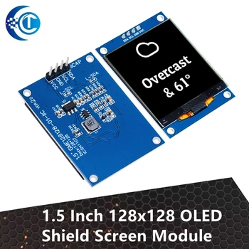 NEW 1.5 инчов 128x128 OLED щит екран модул за малина Pi за STM32 за Arduino - Изображение 1  
