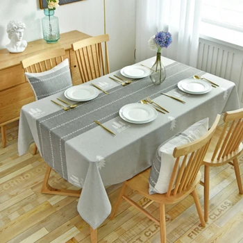 Nordic минималистичен покривка за маса миещи се водоустойчиви и маслоустойчиви правоъгълни покривки за маса ресторант кафе ресторант покривка за маса - Изображение 2  