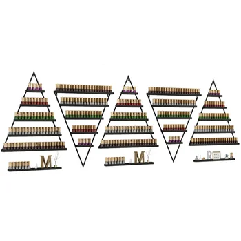 Nordic стенни държачи за съхранение на лак за нокти маникюр магазин желязо багажник масло за нокти рафт организатор метален багажник за съхранение дропшипинг - Изображение 1  