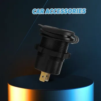 PD тип C 48W двоен USB гнездо за зарядно за кола, QC 3.0 бързо зарядно за кола с волтметър и превключвател за лодка камион RV, синьо - Изображение 2  