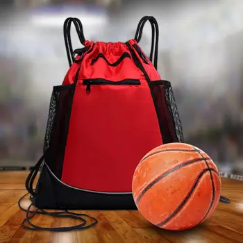 Portable шнур баскетбол раница мрежеста чанта футбол футбол волейбол топка чанти за съхранение на открито спортове пътуване фитнес йога - Изображение 2  