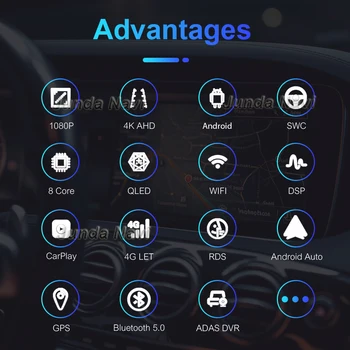 QLED Android 13 Автомобилно радио за Toyota Corolla 11 Auris E180 2017 -2019 Carplay Auto Video Player Навигация Мултимедия Стерео SWC - Изображение 2  