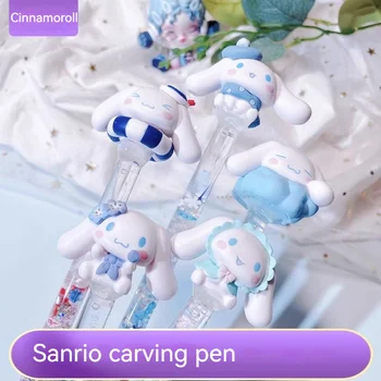 Sanrio резбарски нож писалка японски оригинален истински Cinnamoroll плаващи пясък писалка нож 13cm 60°kawaii комплект сменяем нож оригинален - Изображение 2  