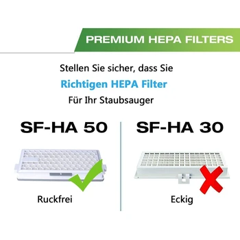 SF-HA50 HEPA Airclean 50 филтър съвместим за Miele прахосмукачка серия пълна C3 C2 C1 S8000 S6000 S5000 S4 S5 и т.н. - Изображение 2  