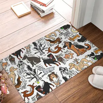 Shiba inu Кухня Нехлъзгащи се килими кучета! Кучета навсякъде! спалня мат добре дошли изтривалка етаж декорация килим - Изображение 1  