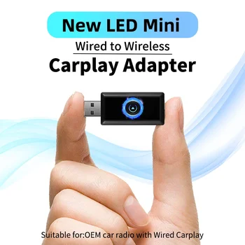 Smart AI Box Нов мини Carplay безжичен адаптер за кола OEM кабелен Carplay към безжичен USB донгъл Bluetooth Wifi автоматична връзка - Изображение 1  