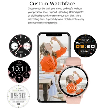 Smart Watch Жени Мъже 1.39inch Пълен сензорен екран Гласов асистент Whatsapp Известие за съобщения Bluetooth Отговор Повикване Smartwatch - Изображение 2  