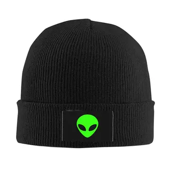 Space Alien Bonnet шапка плетене шапки мъже жени хип-хоп унисекс топло зимни шапки шапка - Изображение 1  