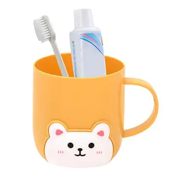 Toothbrush Cup Kids Cute Toothbrush Brushing Cup With Cartoon Bear Design Cute Mouthwash Toothbrush Cup For Parent-child - Изображение 1  