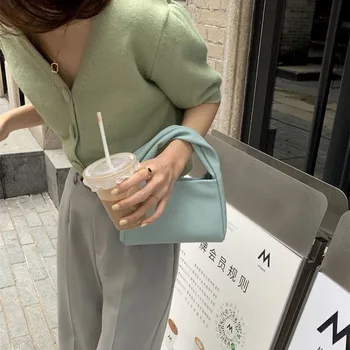 Tote чанти жени прости PU кожени чанти елегантен всички мач улично облекло офис дама червило чанти корейски мода луксозен Daily - Изображение 2  