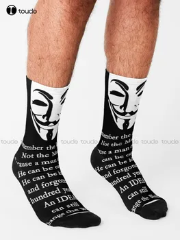 V За чорапи Vendetta Дамски зимни чорапи Мода Творчески свободно време Смешно изкуство абстрактно Маслена живопис чорапи Коледа Нова година подарък - Изображение 2  