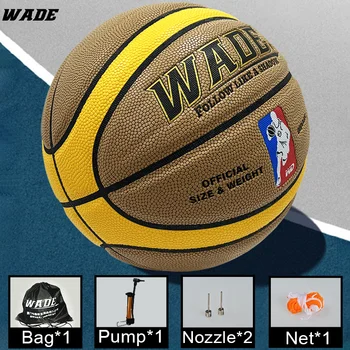 WADE Нов оригинален 12 парчета кожа 7 # Баскетбол за възрастни снаждане дизайн студент баскетбол за закрито / открито - Изображение 2  
