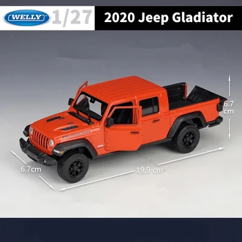 WELLY 1:27 Джип гладиатор сплав пикап кола модел отливки метални офроуд превозни средства кола модел симулация колекция - Изображение 1  