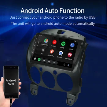 wireless Carplay Android Auto за Mazda 2 2008-2014 Радио капацитивен сензорен екран GPS навигация Bluetooth USB плейър стерео - Изображение 2  