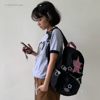 Y2k Нови звездни чанти Студентска мода Корейски стил Ученическа чанта Голям капацитет Луксозен дизайн Чанта за рамо Жени Случайни Trend Backapcks - Изображение 2  