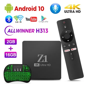 Z1 TV Box Android 10.0 Allwinner H313 2GB RAM 16GB ROM BT5.0 AV1 3D Wifi6 2.4G &5G Wifi HDR Media Player Mini Set Top Box 2023 - Изображение 1  
