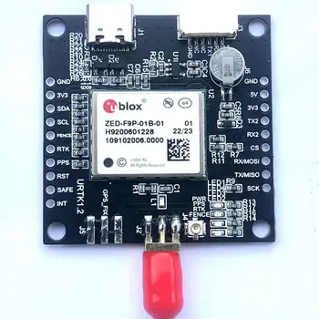 ZED-F9P-01B-01 RTK диференциален модул за позициониране на ниво сантиметър GPS навигационен модул нов захранващ приемник UM980 GNSS платка - Изображение 1  