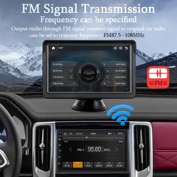 Автомобилен монитор с капацитивен сензорен екран с висока разделителна способност безжичен Carplay Auto Airplay екран за мултимедиен плейър на превозни средства - Изображение 1  