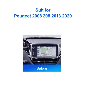 Автомобилно радио за Peugeot 2008 208 2013 2020 Android 2 Din стерео монтаж Bezel Faceplate Frame Kit - Изображение 2  
