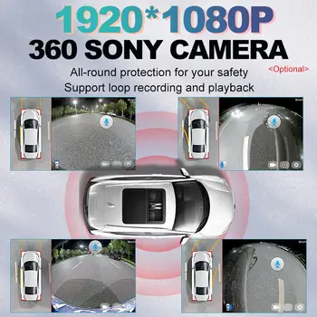 адаптер 360 ° панорамна камера 1080P HD задна / предна / лява / дясна 360 Sony аксесоари за кола Android радио Sony - Изображение 2  