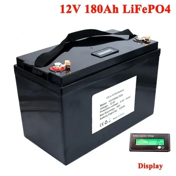 Адаптивни 12V 100Ah 120AH LiFePO4 батерия 12.8V литиеви захранващи батерии за RV кемпери Голф количка Off-Road Off-grid - Изображение 1  