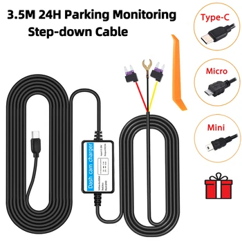 Аксесоари за автомобилна електроника 24H Паркинг мониторинг Dash CamHardwire комплект за защита с нисък обем Mini/Micro/Type-c USB порт 5V2.5A - Изображение 1  